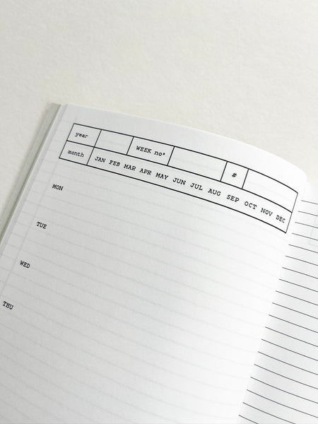 A TIMELESS diary - dátumozatlan öröknapló / heti bontás