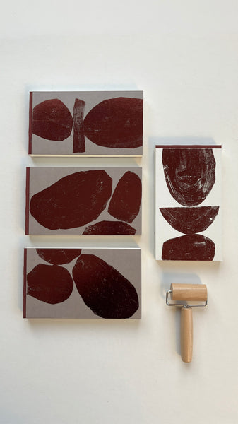 Sketchbook LAND / BRILL burgundi - üres lapokkal