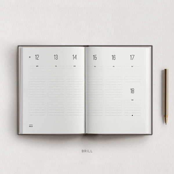 A Planbook 2027 határidőnapló / BRILL special edition - indigó-türkiz