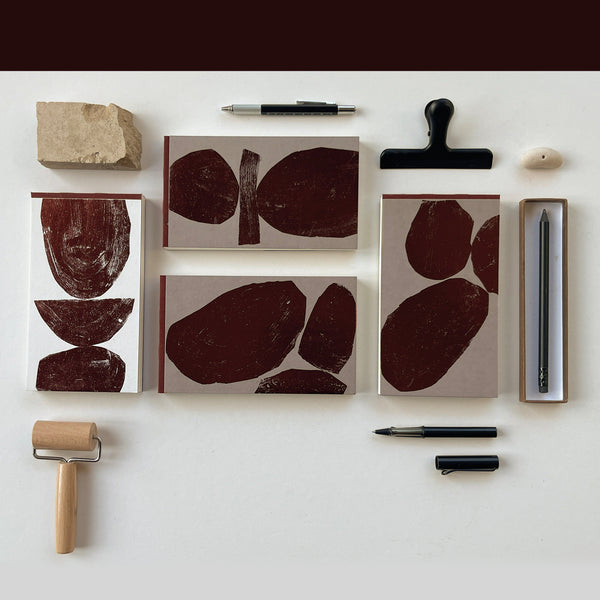 Sketchbook LAND / BRILL burgundi - üres lapokkal